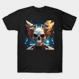 Gold Wing Skull T-Shirt